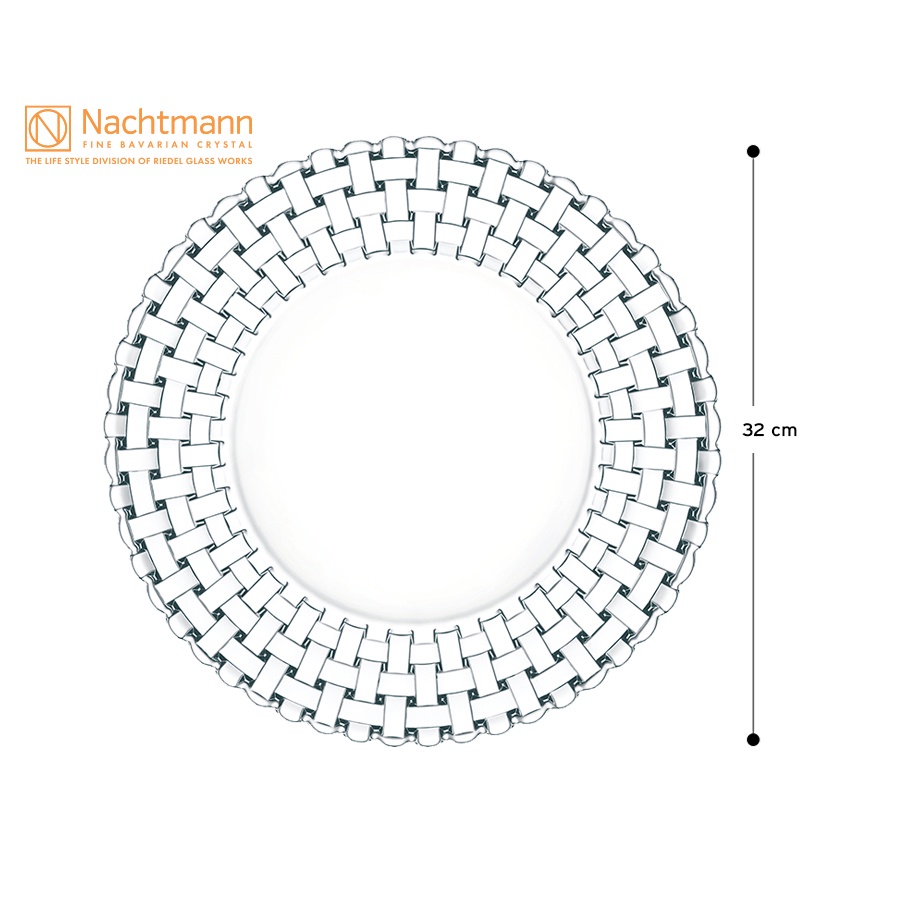 จานแก้วคริสตัล-ลายสาน-bossa-nova-32-cm-จานลายสาน-nacthmann-bossa-nova-charger-plate-32-cm