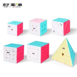 รูบิค Rubik QiYi  สีพาสเทล Pastel สีน่ารัก เล่นสนุก ฝึกสมาธิ Qiyi  Neon Edition Speed Cube