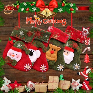 ถุงเท้า ลายการ์ตูนซานตาคลอส กวาง สโนว์แมน หมี คริสต์มาส 4 แบบ สําหรับตกแต่งปาร์ตี้คริสต์มาส