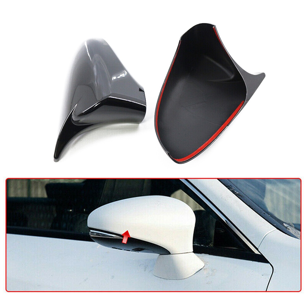 2pcs Bright Black Car Side Mirror Cover For Lexus IS XE30 IS250 IS300h