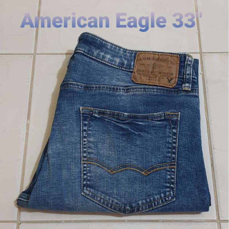 ยีนส์สภาพ-98-ยี่ห้อ-american-eagle-เอว-33-นิ้ว