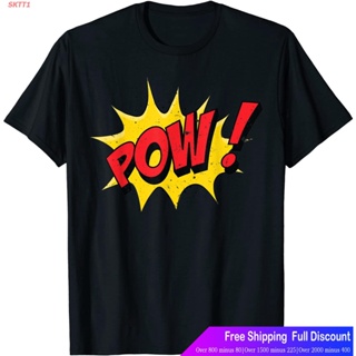 SKTT1 เสื้อยืดลำลอง POW! Comic Book Cartoon Funny Pop Art T-Shirt The Amazing World of Gumball Popular T-shirts