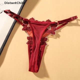 Dsth กางเกงชั้นในจีสจีสตริง บิกินี่ ผ้าตาข่าย เซ็กซี่ ปักลาย ปรับได้ สําหรับผู้หญิง