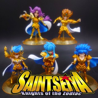 โมเดล Gold Saints จากเรื่อง Saint Seiya จำนวน 5 ตัว ขนาด 10 Cm พร้อมฐานอย่างดี งานสวยมาก ทั้ง 5 ตัว ซื้อทีเดียวครบ