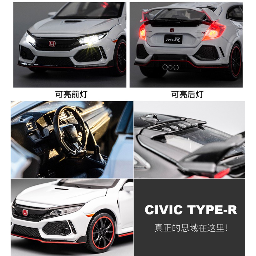 1-32-honda-civic-type-r-car-models-alloy-diecast-toy-vehicle-doors-openable-auto-truck