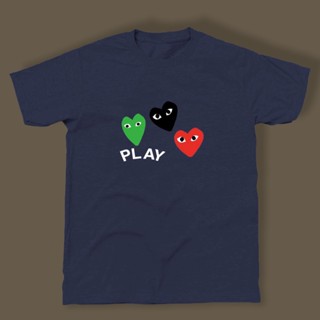 Tee เสือยืดผู้ชาย - เสื้อยืด Comme Des Garcons Cdg Play เสื้อยืดลายพิมพ์ลายลําลองลดราคา (CDG-1)