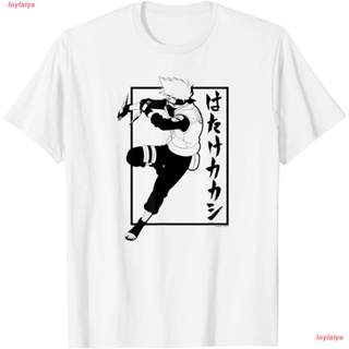 ลายน่าร คาคาชิ Naruto Shippuden Kakashi With Vertical Kanji T-Shirt เสื้อยืดผู้ชาย ลายการ์ตูน นารูโตะ พิมพ์ลาย เสื้อลายก