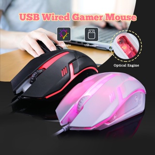 เมาส์ เมาส์เกมมิ่ง แบบมีสาย Mouse 3D มีไฟเปลี่ยน 7 สีได้ เมาส์เรืองแสงเม้าส์ เสียบUSB