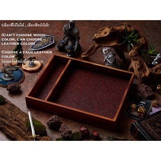 IMPRESA 2-in-1 Leather Dice Tray & DND Bag - Unfolds To 10 Inch Gaming Mat For RPG Tabletop Games