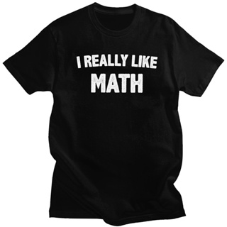 เสื้อโอเวอร์ไซ - ผู้ชายเสื้อยืด s ฉันชอบคณิตศาสตร์ทีท็อปส์ซูแขนสั้นผ้าฝ้ายเสื้อยืดตลกการศึกษาของขวั