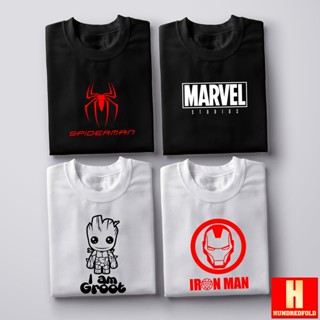 เสื้อมาร์เวลไอรอนแมน Groot สไปเดอร์แมนล้างแค้น Tshirt Unisex สําหรับผู้ชายและผู้หญิง| ร้อยเท่า ,XM