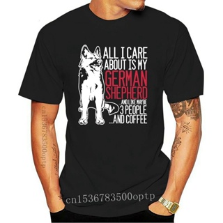 เสื้อสาวอวบ - ผู้ชาย tshirt oversize เยอรมันเชพเพิร์ดสุนัขเสื้อยืดปกติแขนสั้นท็อปส์ซู Tees วันพ่อท