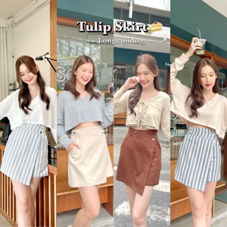 เช็ครีวิวสินค้า{260.- Code : WUMBSC}🍰Tulip Skirt - กระโปรงสั้น