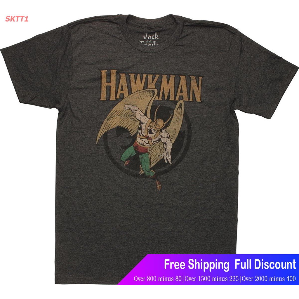 tee-เสื้อโอเวอร์ไซ-sktt1-เสื้อยืดกีฬา-dc-comics-hawkman-action-retro-t-shirt-mens-womens-t-shirts