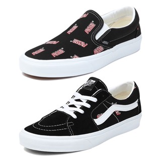 Vans รองเท้าผ้าใบ Classic Slip-On / Sk8-Low Vans Misprint | Black/White (2รุ่น)