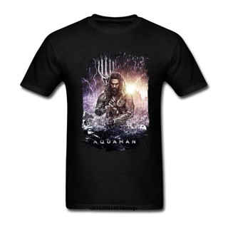 เสื้อแฟชั่นผญ2022 อื่นๆ - เสื้อยืดผู้ชาย Jason Momoa เป็นโปสเตอร์ Aquaman 2016 เสื้อยืดผู้ชายเสื้อย