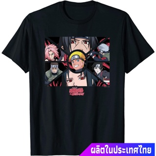 ข้อเสนอพิเศษ นารูโตะ แอนิเมชั่นญี่ปุ่น Naruto Shippuden Group Panels T-Shirt T-Shirtคอกลม แฟชั่น ผ้าฝ้ายแท้ เสื้อยืดเกาห