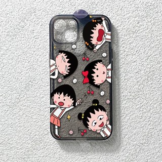 เคสโทรศัพท์มือถือ ซิลิโคน ใส กันกระแทก ลายการ์ตูนมารุโกะ เชอร์รี่น่ารัก สําหรับ iPhone 14 13 12 xsmax 8