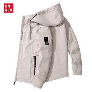 สินค้า Uniqlo เสื้อแจ็กเก็ต มีฮู้ด สไตล์เกาหลี แฟชั่นฤดูใบไม้ร่วง
