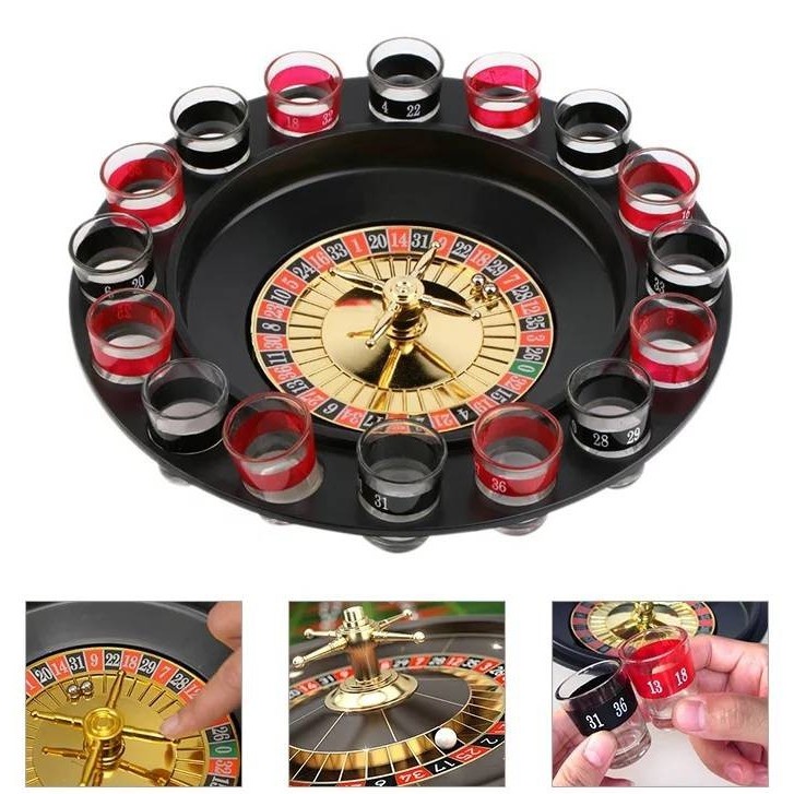 drinking-roulette-set-เกมส์รูเล็ตดริ้งค์-เกมส์ในวงปาร์ตี้-งานสังสรรค์-แก้ว-16-ใบ-เล่นได้-8-คน