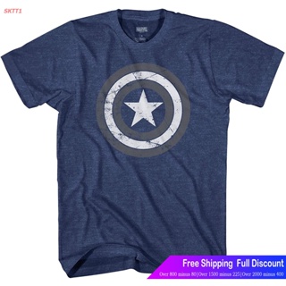 SKTT1 Marvelเสื้อยืดแขนสั้น Marvel Captain America Stealth Shield Logo Mens T-Shirt Marvel Popular T-shirts