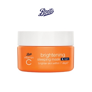 BOOTS VITAMIN C บู๊ทส์ วิตามิน ซี ไบรท์เทนนิ่ง สลีพปิ้ง มาส์ก มินิ 18 มล.
BOOTS VITAMIN C BRIGHTENING SLEEPING MASK MINI 18ML (RR)