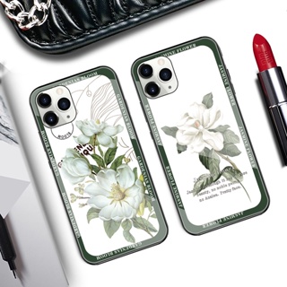 เคสโทรศัพท์มือถือแบบแก้วแข็ง ลายดอกไม้ สีขาว สําหรับ Samsung Galaxy Note 8 9 Plus 10 Lite 20 Pro Ultar A11 A31 A21S Note 20
