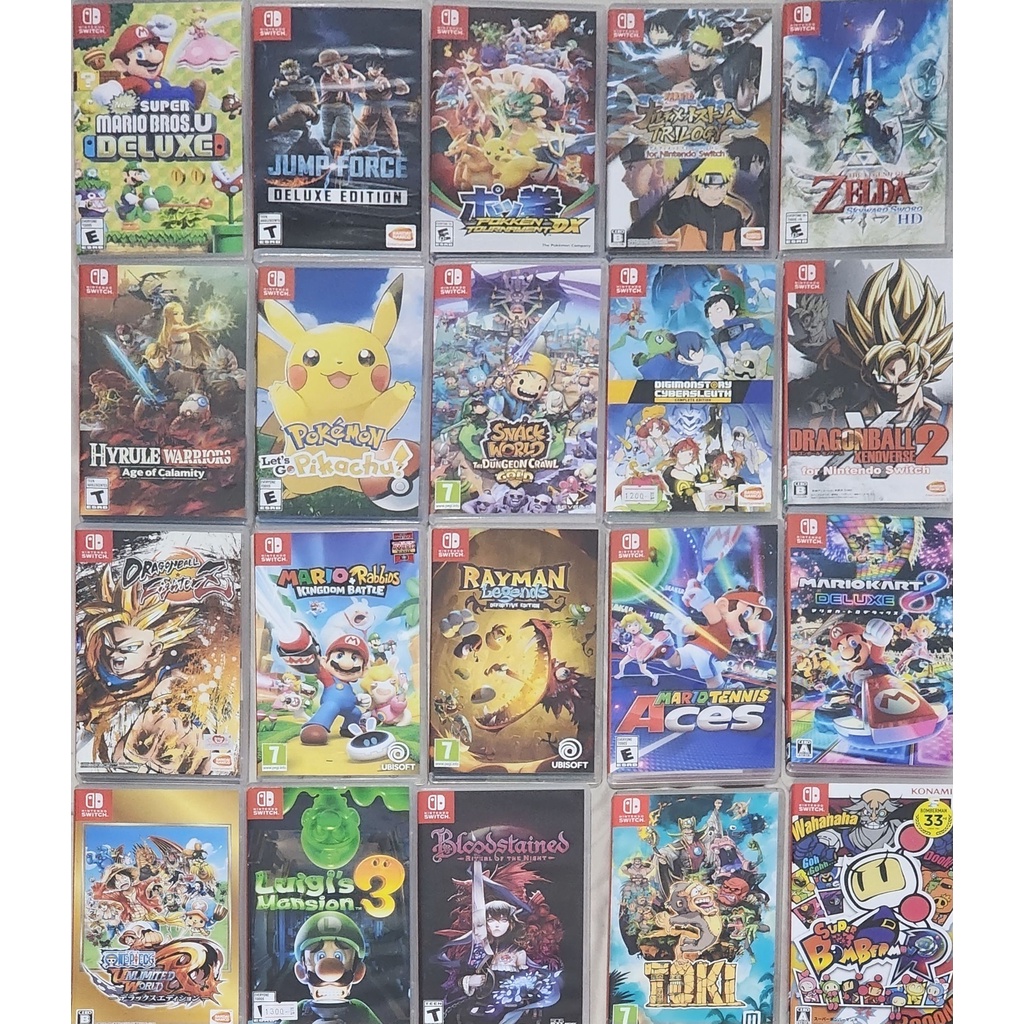 แผ่นเกมส์ Nintendo switch Mario Zelda Dragonball Pokemon เยอะมาก ตลับ ...