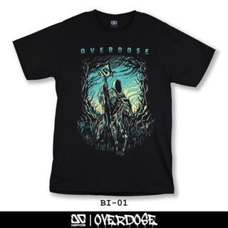 Overdose T-shirt เสื้อยืดคอกลม สีดำ รหัส BI-01(โอเวอโดส) รับประกัน เสื้อยืด