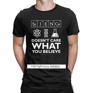 ชุดเซ็ต 2 ชิ้น - เสื้อยืดผู้ชาย cience ไม่สนใจสิ่งที่คุณเชื่อฝ้าย Tshirts นักวิทยาศาสตร์ชีววิทยาฟิส