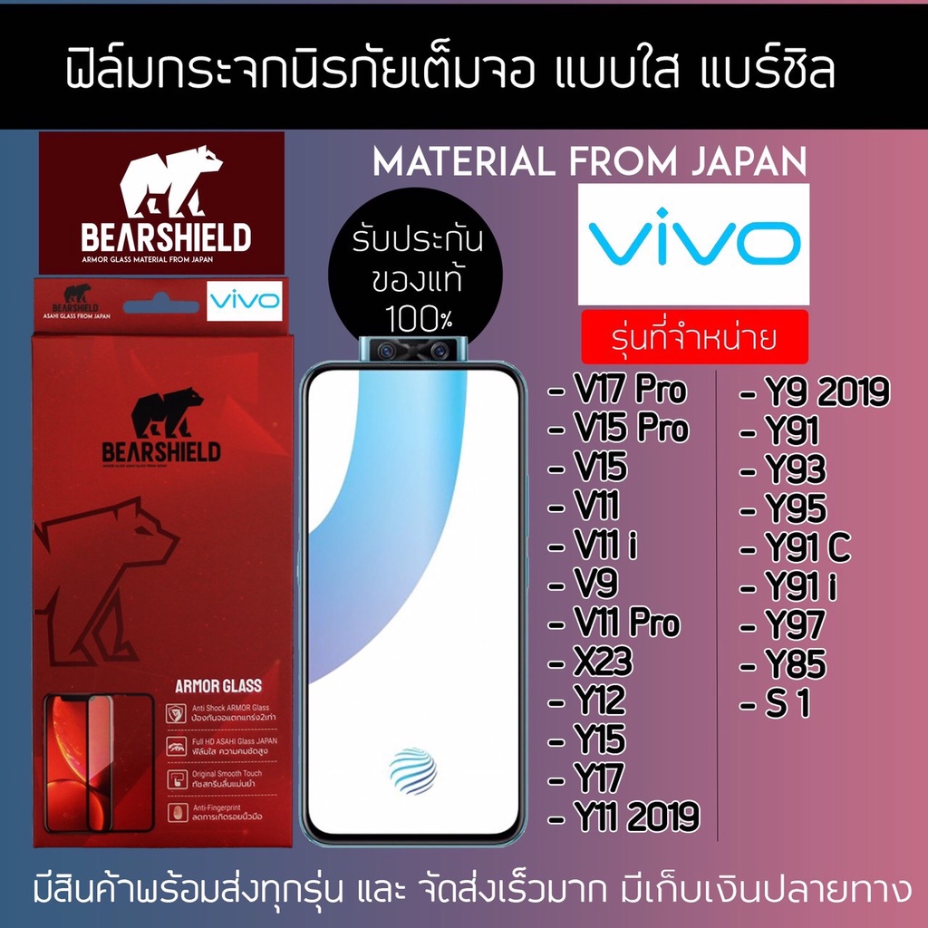 ฟิล์มกระจอเต็มจอใส-vivo-ทุกรุ่น