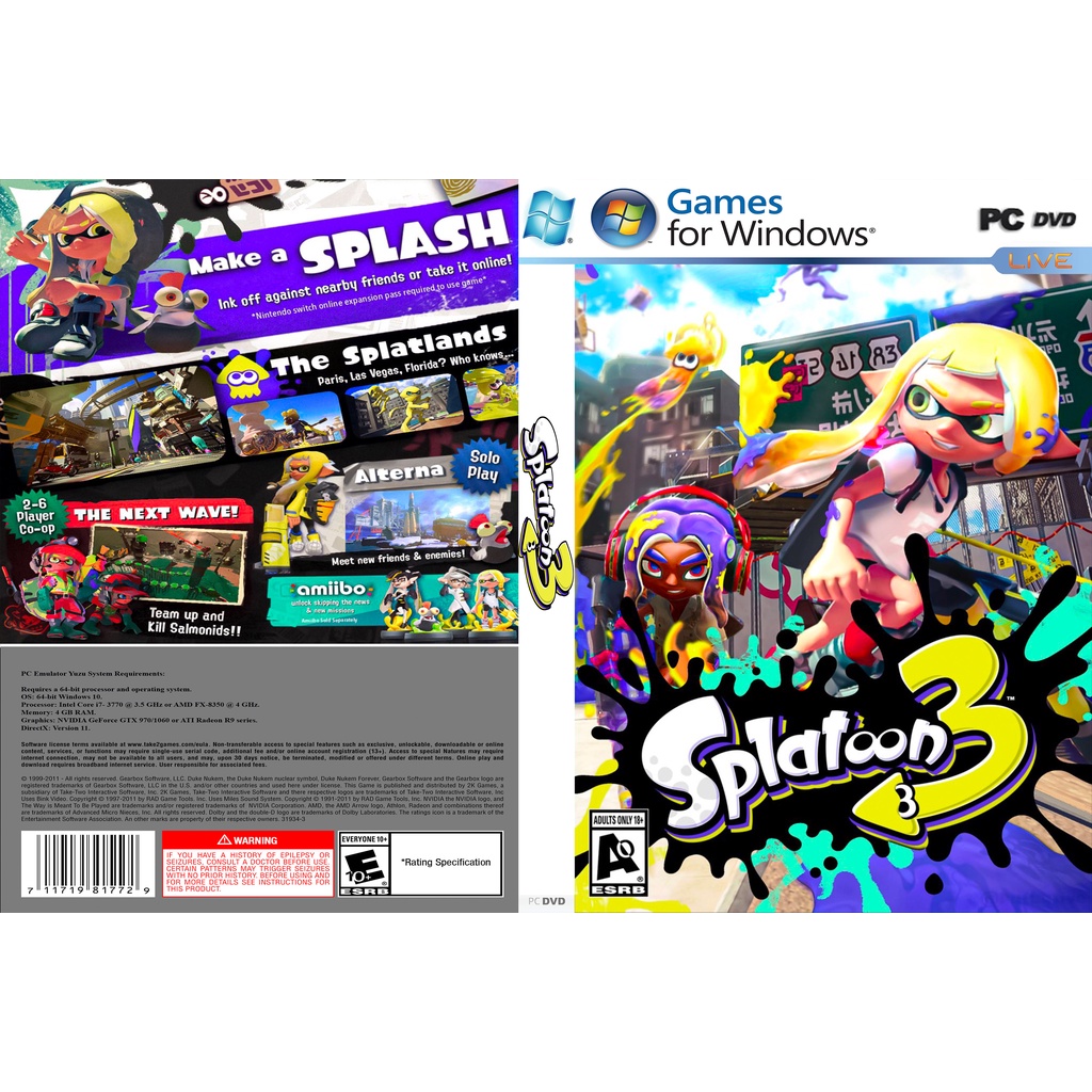 Splatoon 3 - v1.1.1 + สวิตช์ Emulators PC GAME [ติดตั้งออฟไลน์ ...