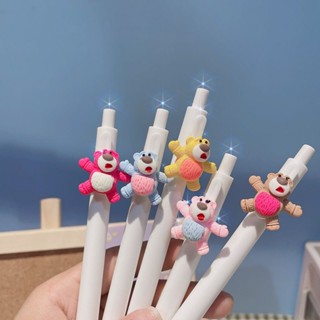 พร้อมส่ง!ปากกาเจลลายการ์ตูน lotso หมีสตอเบอรี่ toy story ขนาด0.5mm