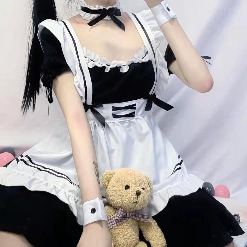 ชุดแม่บ้านสาวสวยสาวสวยขนาดใหญ่ทุกวัน-cos-เสื้อผ้า-lolita-ชุด-lolita-กระโปรงสาวใช้