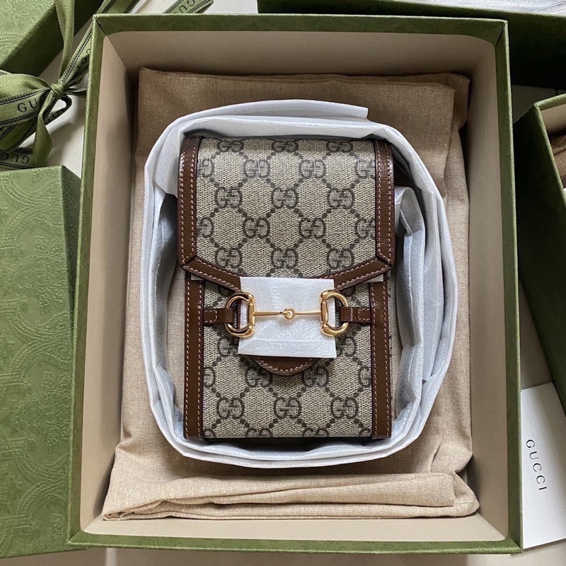 new-gucci-horsebit-phone-bag-น้ำตาล