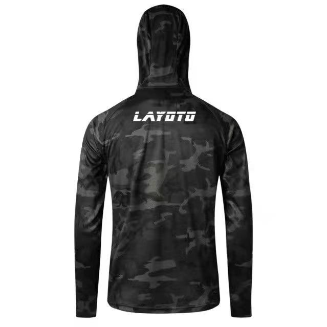layoto-ชุดพรางอำพราง-ชุดตกปลาแขนยาวคลุมด้วยผ้าชุดกีฬาสบายและระบายอากาศได้