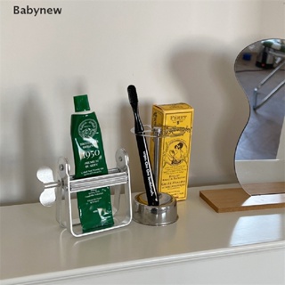 &lt;Babynew&gt; ที่บีบยาสีฟัน ครีม ซอส แบบสเตนเลสสตีล ของใช้ในครัวเรือน ห้องน้ํา ชั้นวางแปรงสีฟัน วางฟัน ลดราคา