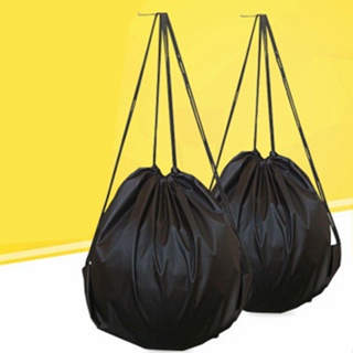 【Biho】กระเป๋าเป้สะพายหลัง แบบผูกเชือก ขนาดพกพา สําหรับใส่รองเท้าบาสเก็ตบอล ฟุตบอล