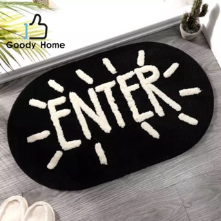 สินค้า Goody Home พรมเช็ดเท้า ขนาด 40*60 Cm. นุ่มสบาย มีแผ่นตาข่ายกันลื่นด้านล่างของพรม