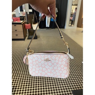 ราคาพร้อมส่ง แท้ 🇺🇸💯% New Coach  รุ่น Nolita 19 With Graphic Ditsy Floral Print (CA783) Gold/Pink Multi