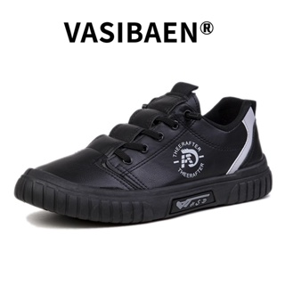 สินค้า VASIBAEN รองเท้าผ้าใบผู้ชายระบายอากาศสบายสบาย ๆ ต่ำบนลูกไม้ขึ้นรองเท้าลำลอง