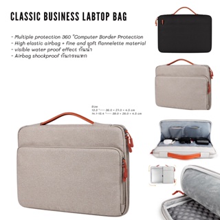 ภาพหน้าปกสินค้ากระเป๋าใส่โน้ตบุ๊ค LABTOP BAG 13 14 15 นิ้ว กันน้ำ กันกระแทก สําหรับ Labtop Mac  Air Pro (Classic business labtop bag) ที่เกี่ยวข้อง