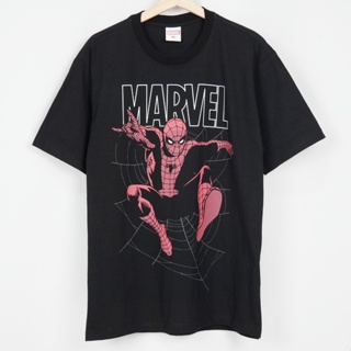 เสื้อคนอ้วน เสื้อยืดสีขาว เสื้อยืดมาร์เวล : MARVEL-MVX-020 : Spider-Man เสื้อยืดสีพื้น เสื้อยืด Tee