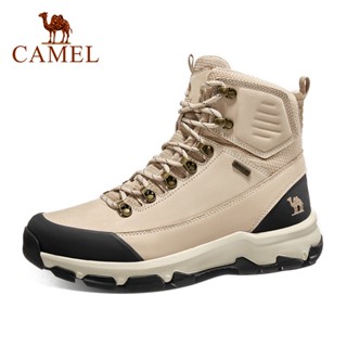 Camel รองเท้าเดินป่า กลางแจ้ง กันน้ํา กันลื่น ทนต่อการสึกหรอ ชั้นแรก รองเท้าเดินป่า หนังวัว