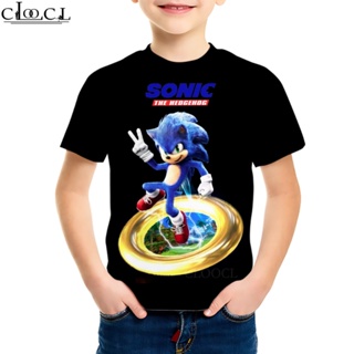 เสื้อยืดแขนสั้นลําลอง คอกลม พิมพ์ลายการ์ตูนอนิเมะ Sonic The Hedgehog Series สวมใส่สบาย สําหรับเด็ก