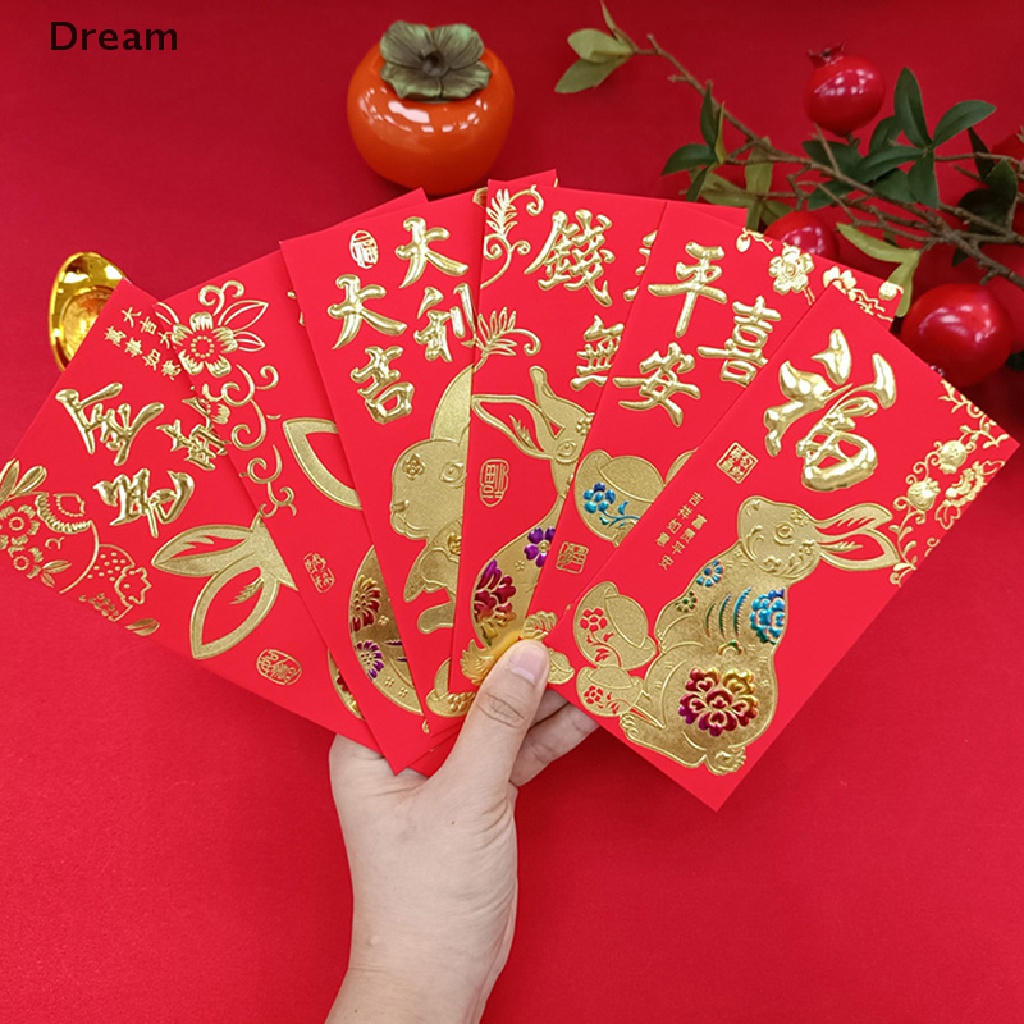 lt-dream-gt-6-ชิ้น-การ์ตูน-เด็ก-บรรจุเงิน-กระเป๋าซองจดหมาย-สีแดง-เทศกาลฤดูใบไม้ผลิ-hongbao-ลดราคา