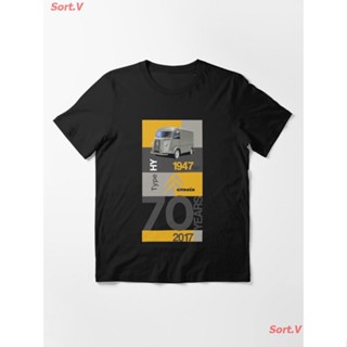 CAR Citroen HY Van 70th Anniversary Graphic Artwork Essential T-Shirt เสื้อยืดพิมพ์ลาย เสื้อยืดโลโก้รถ