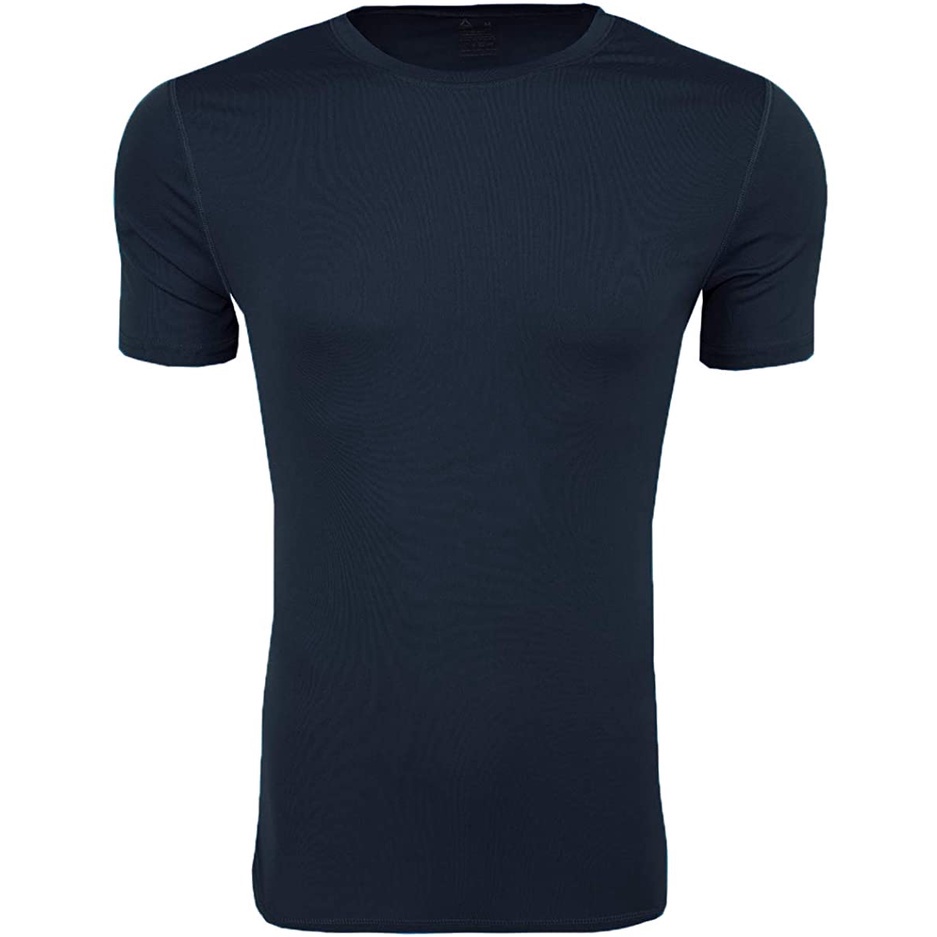 เสื้อยืดยอดนิยม-reebok-mens-performance-base-layer-t-shirt-reebok-navy-m-reebok-short-sleeve-t-shirts