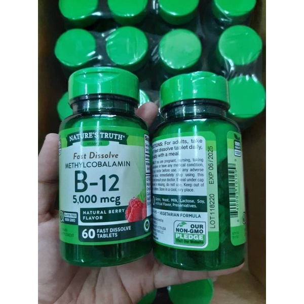 Nature's Truth Vitamin B12 5000 Mcg 60 Tablets | Shopee Thailand