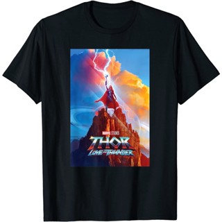 Tee เสื้อยืด พิมพ์ลายโปสเตอร์ Marvel Thor Love and Thunder Jane Foster MjLnir สําหรับผู้ใหญ่